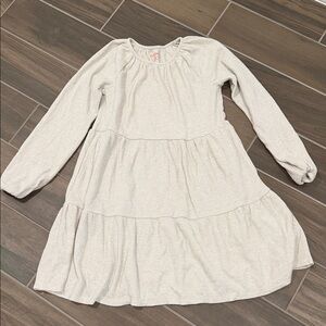 Cat & Jack Cream Long Sleeve Kids Dress